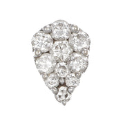 Ciondolo - 18 carati Oro bianco - 0.28ct. tw. Diamante (Naturale)