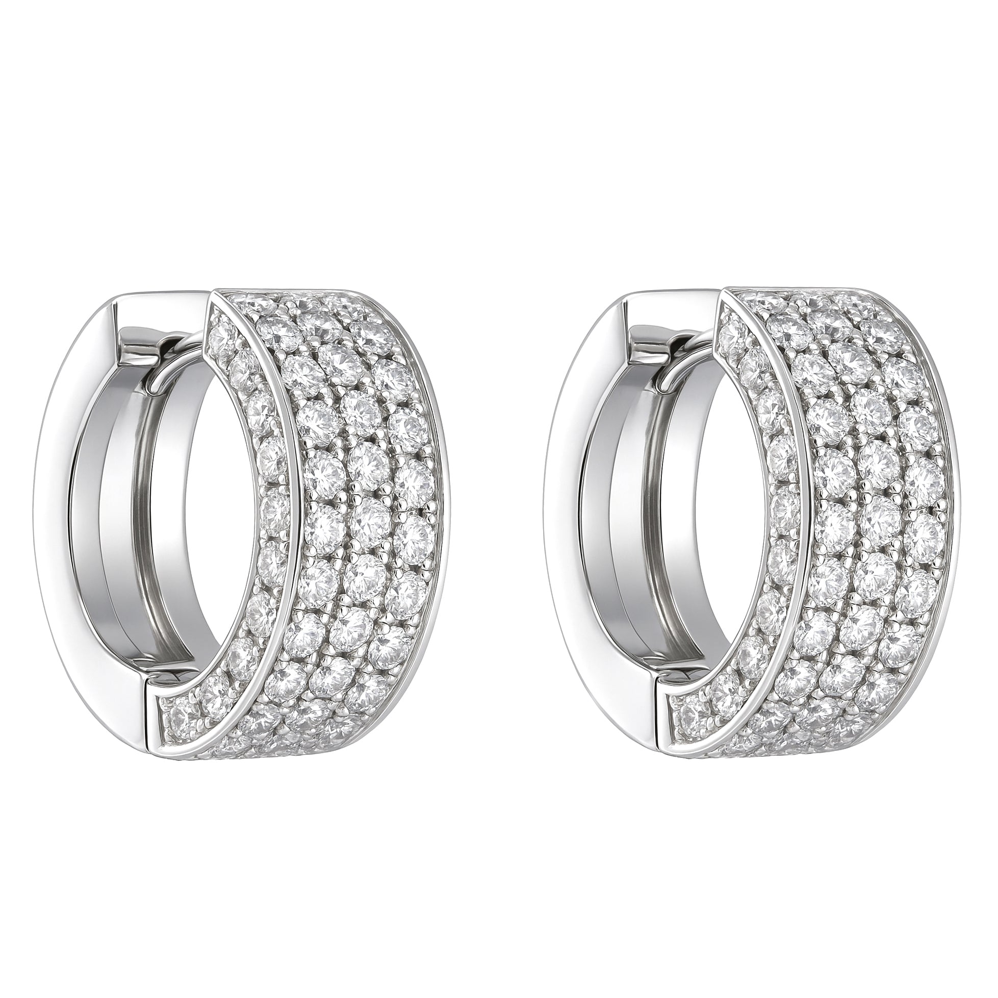 Orecchini - 18 carati Oro bianco - 1.65ct. tw. Diamante (Naturale)