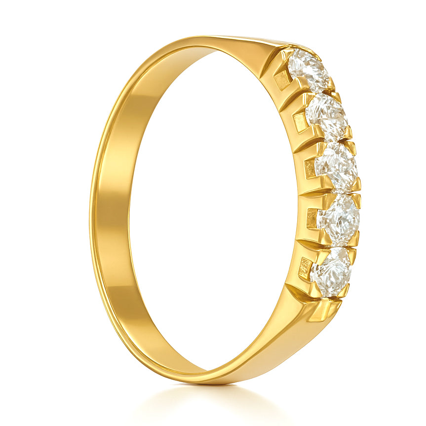 Anello - 18 carati Oro giallo - 0.35ct. tw. Diamante (Naturale)