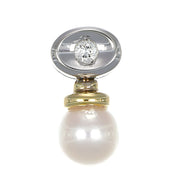 Ciondolo - 18 carati Oro bianco, Oro giallo - 0.05ct. tw. Diamante (Naturale) - Perla