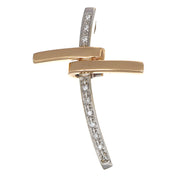 Ciondolo - 18 carati Oro bianco, Oro giallo - 0.05ct. tw. Diamante (Naturale)