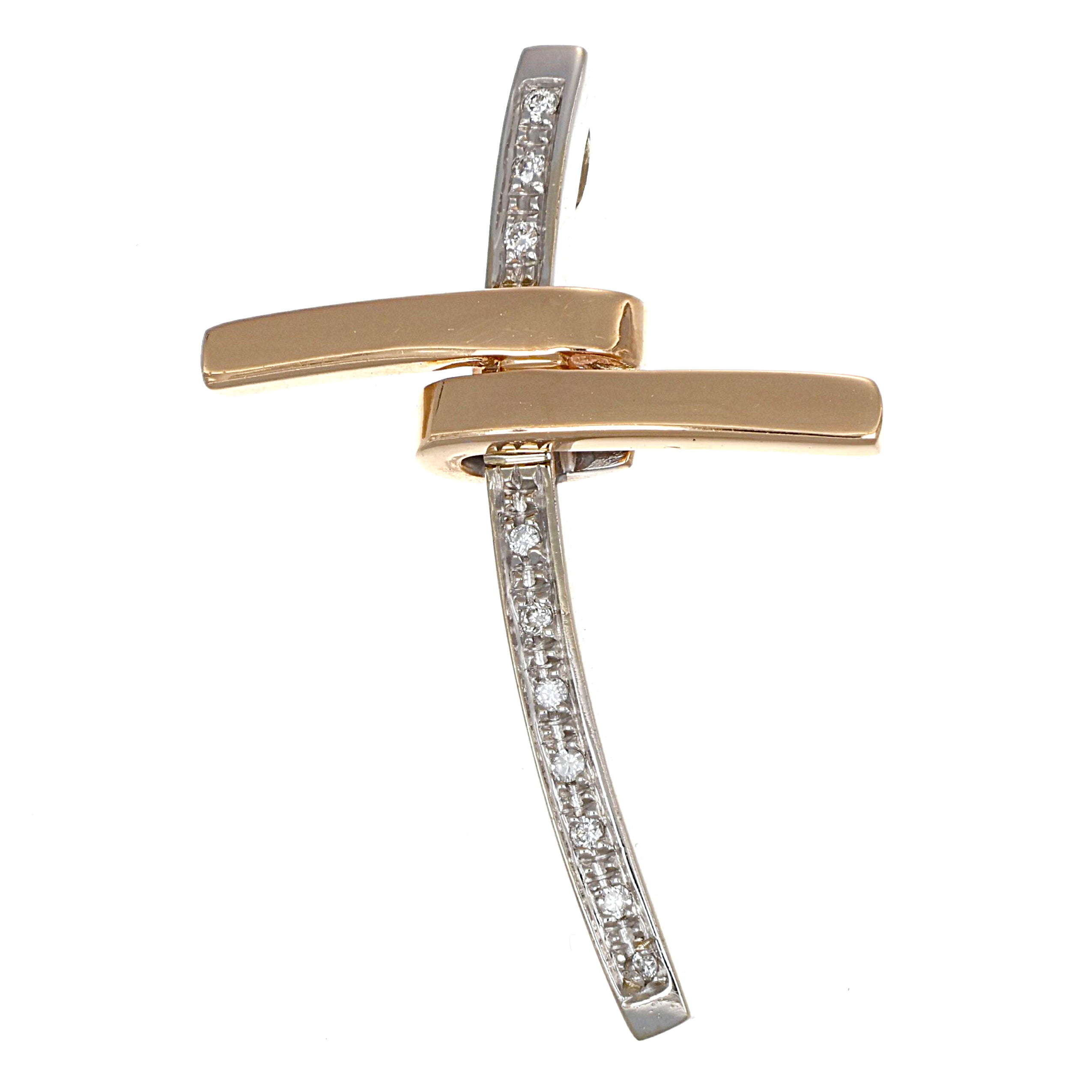 Ciondolo - 18 carati Oro bianco, Oro giallo - 0.05ct. tw. Diamante (Naturale)