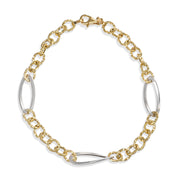 Bracciale in Oro giallo, Oro bianco 18 carati