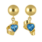 Orecchini - 18 carati Oro giallo - 0.72ct. tw. Topazio