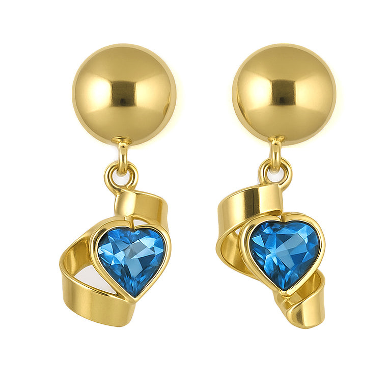 Orecchini - 18 carati Oro giallo - 0.72ct. tw. Topazio