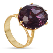 Anello - 18 carati Oro giallo - 20.00ct. tw. Ametista