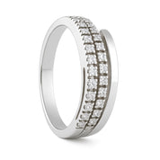 Anello - 18 carati Oro bianco - 0.15ct. tw. Diamante (Naturale)