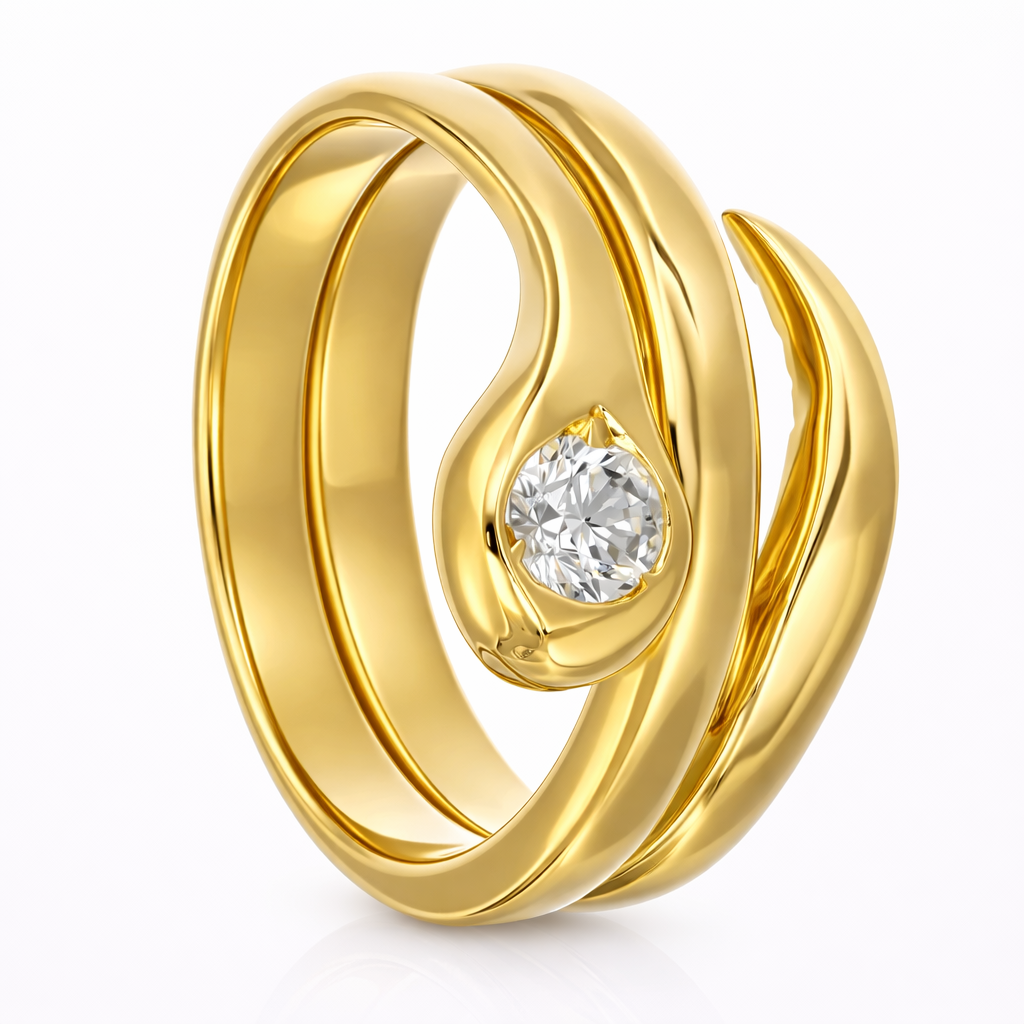 Anello - 18 carati Oro giallo - 0.25ct. tw. Diamante (Naturale)