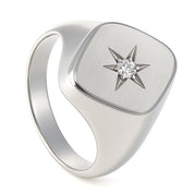 Anello - 18 carati Oro bianco - 0.03ct. tw. Diamante (Naturale)