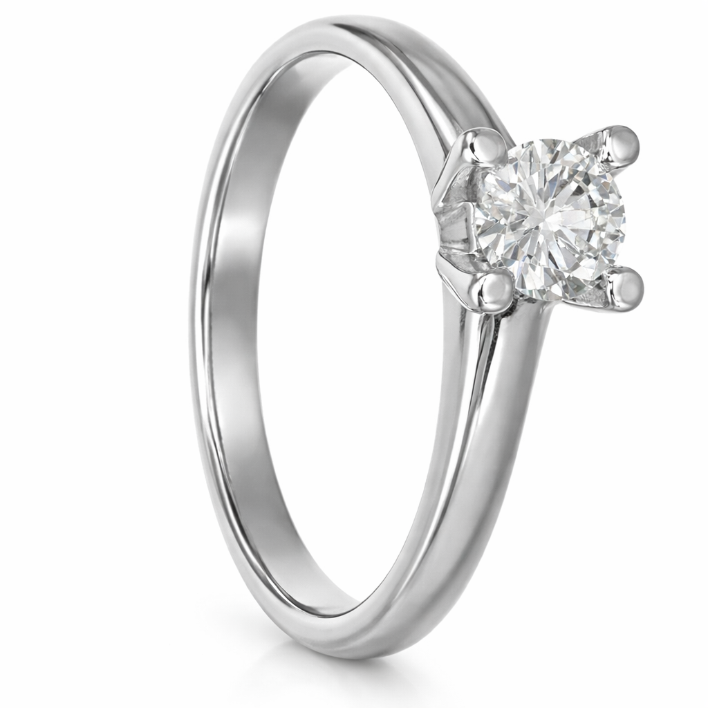 Anello - 18 carati Oro bianco - 0.50ct. tw. Diamante (Naturale)
