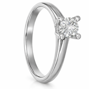 Anello - 18 carati Oro bianco - 0.50ct. tw. Diamante (Naturale)