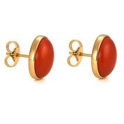 Orecchini - 18 carati Oro giallo - Corallo
