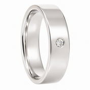 Anello - 18 carati Oro bianco - 0.05ct. tw. Diamante (Naturale) - Made in Italy - Handmade