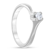 Anello di fidanzamento - Oro bianco 18 kt - 0,20 ct. tw. Diamante (naturale)