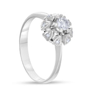 Anello - Oro bianco 18 kt. - 0,32 ct. tw. Diamante (naturale)