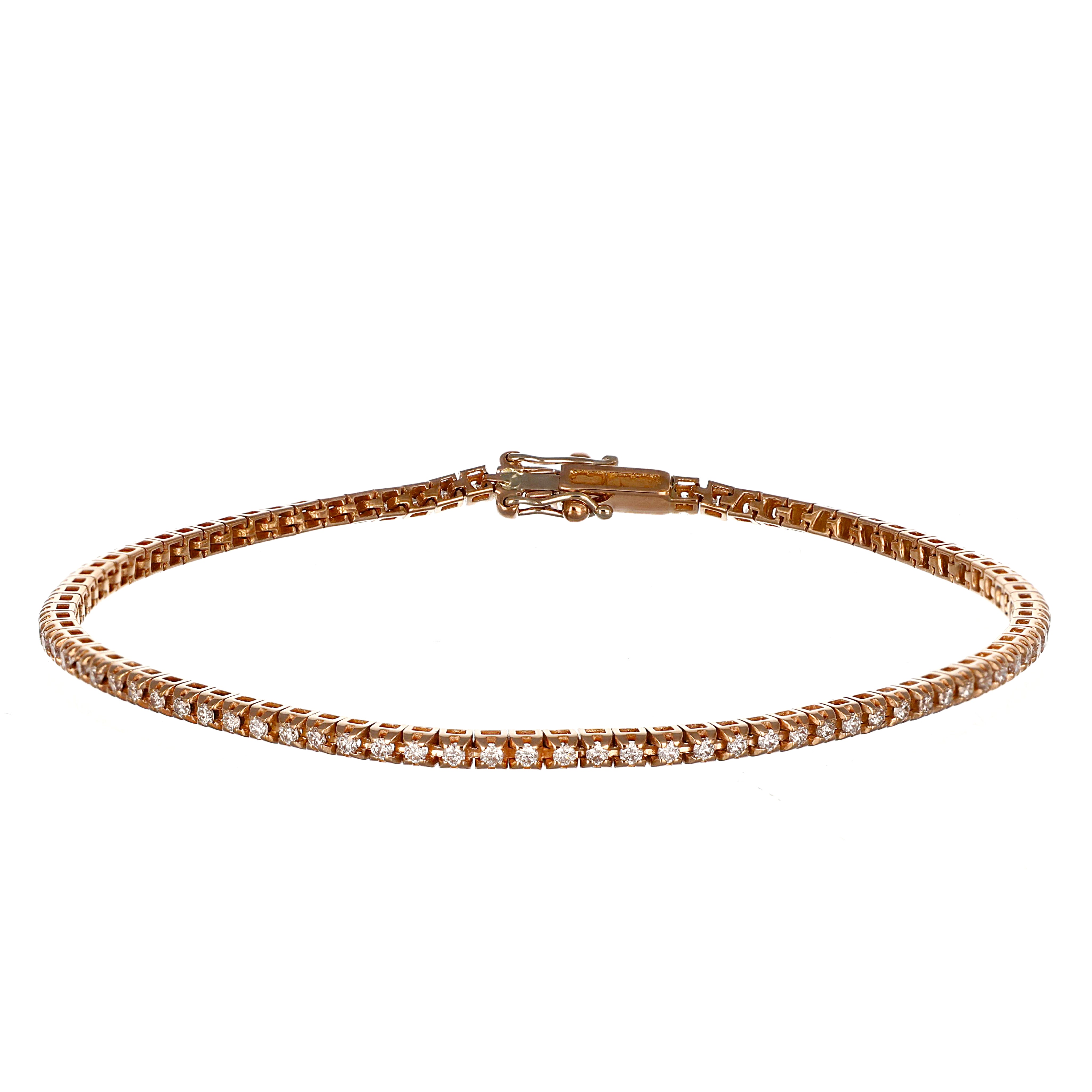 Bracciale - 18 carati Oro rosa - 1.29ct. tw. Diamante (Naturale)