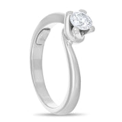 Anello - 18 carati Oro bianco - 0.40ct. tw. Diamante (Naturale)