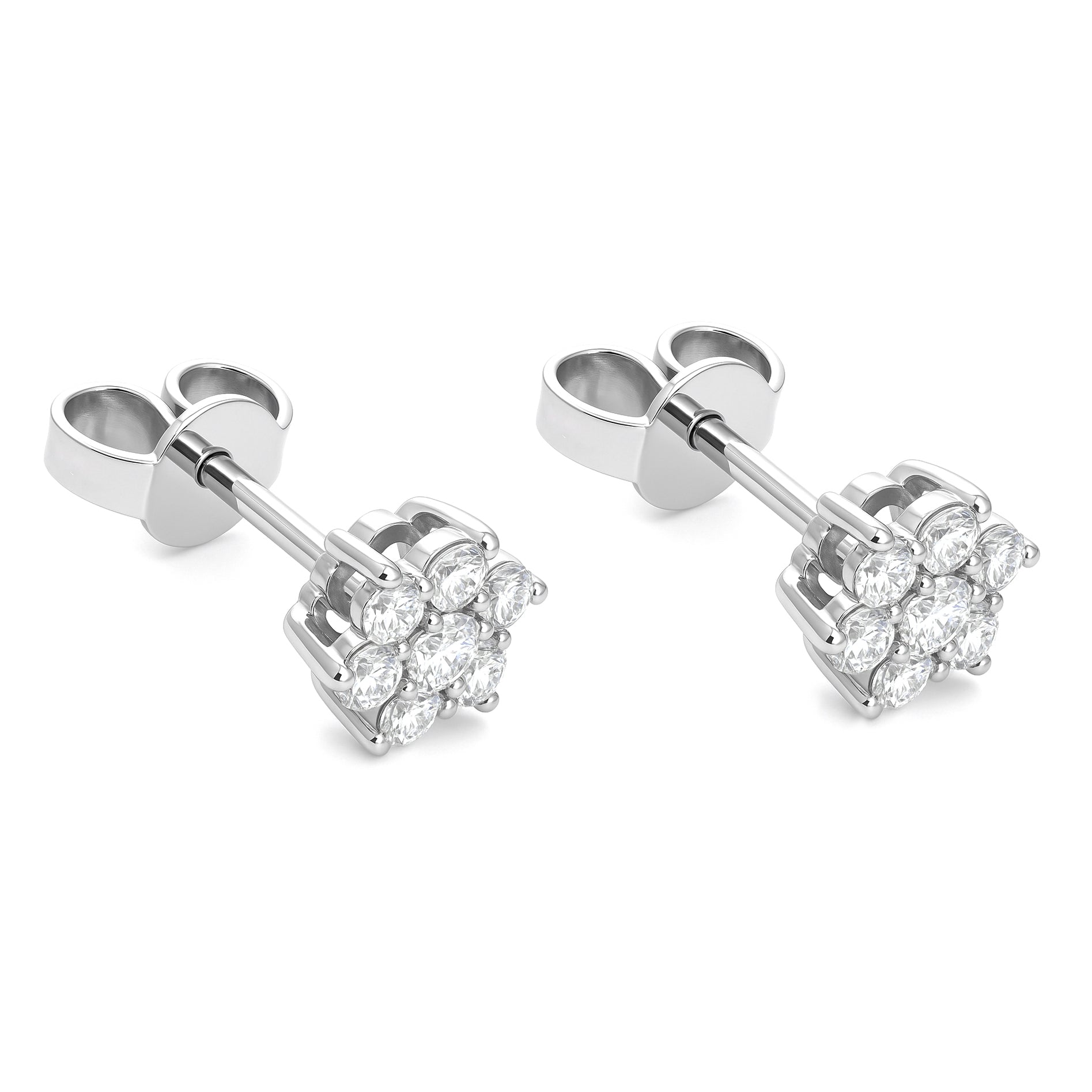 Orecchini - 18 carati Oro bianco - 0.38ct. tw. Diamante (Naturale)