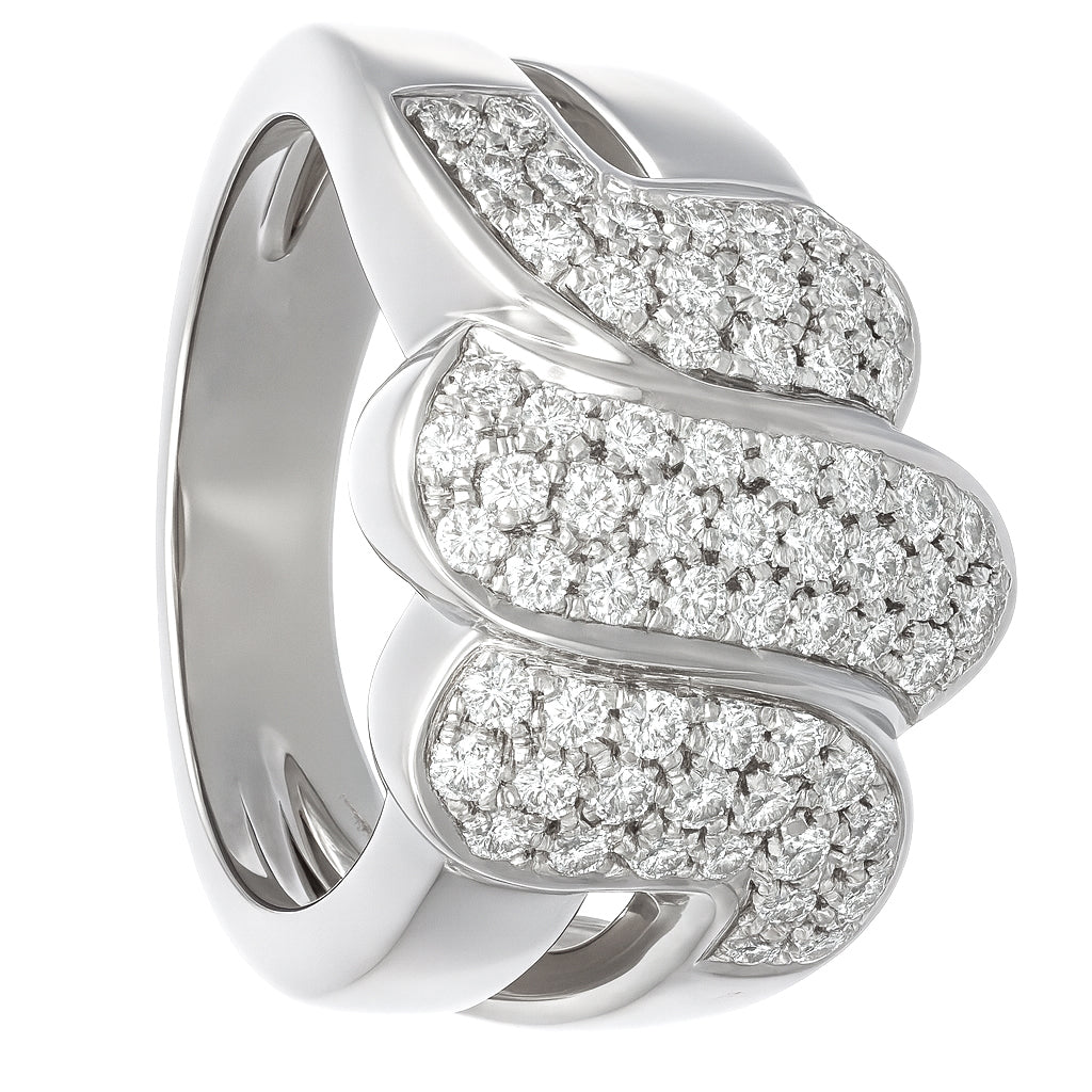 Anello - 18 carati Oro bianco - 0.915ct. tw. Diamante (Naturale)