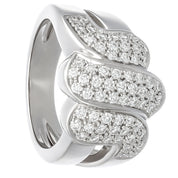 Anello - 18 carati Oro bianco - 0.915ct. tw. Diamante (Naturale)