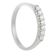 Anello - 18 carati Oro bianco - 0.14ct. tw. Diamante (Naturale)