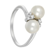 Anello - 18 carati Oro bianco - 0.14ct. tw. Diamante (Naturale)