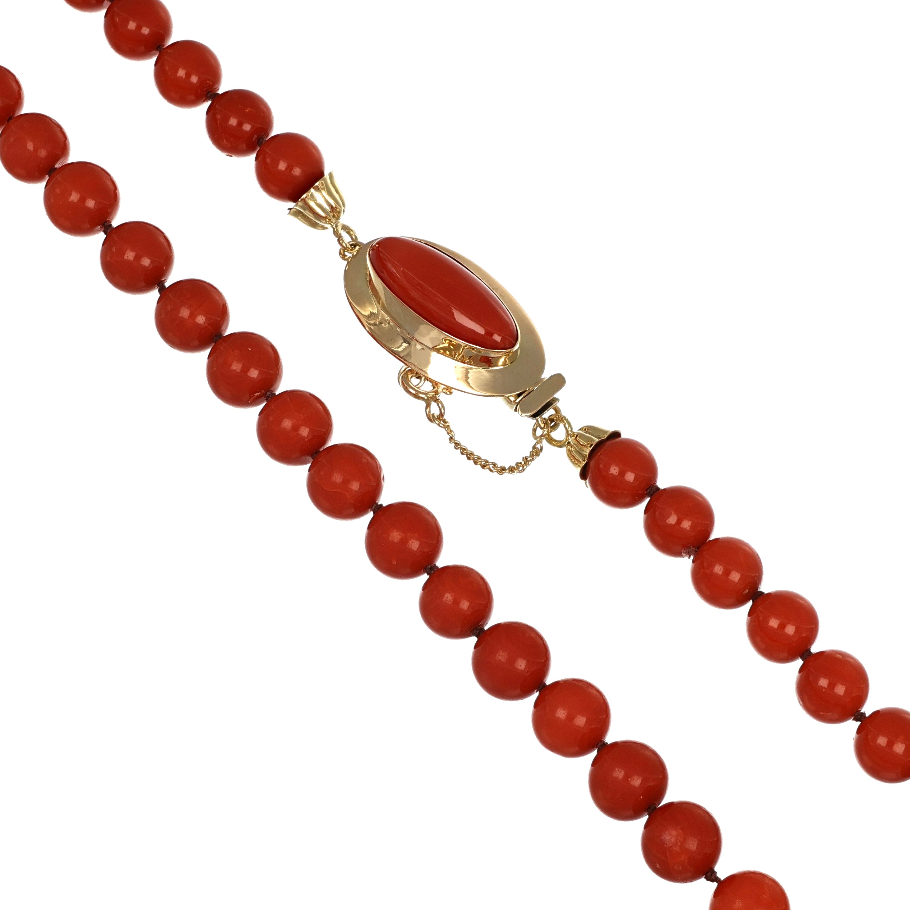 Collana - 18 carati Oro giallo Corallo