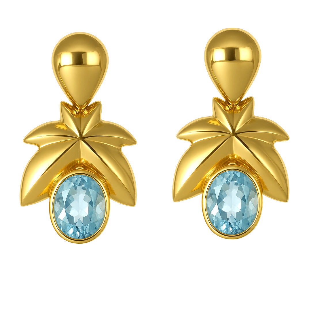 Orecchini - 18 carati Oro giallo - 5.00ct. tw. Topazio