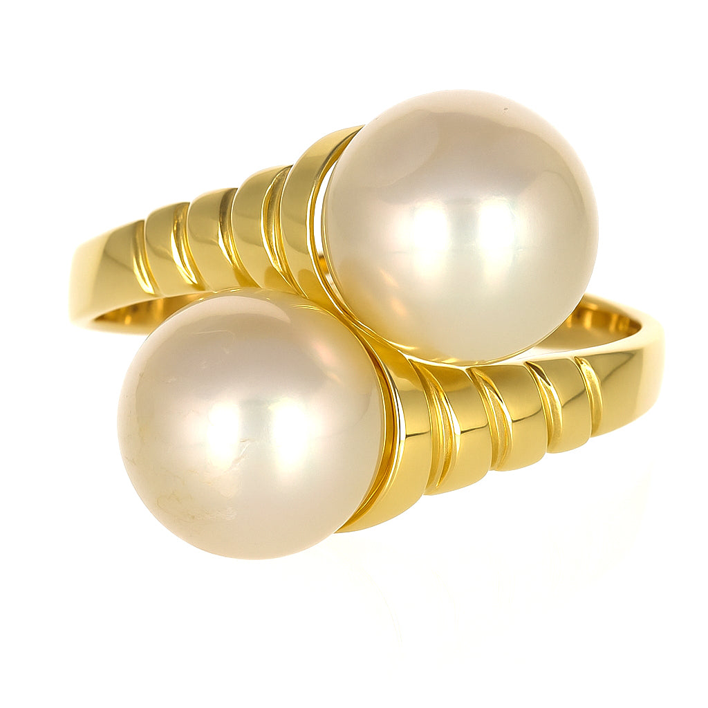 Anello - 18 carati Oro giallo - Perla