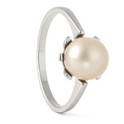 Anello - 18 carati Oro bianco - Perla