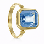 Anello - 18 carati Oro giallo - 5.00ct. tw. Topazio