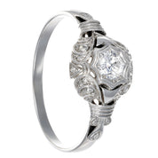 Anello - 18 carati Oro bianco - 0.19ct. tw. Diamante (Naturale)