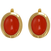Orecchini - 18 carati Oro giallo - Corallo