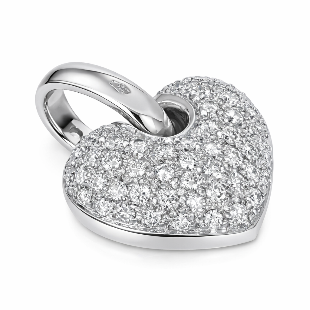 Ciondolo - 18 carati Oro bianco - 1.005ct. tw. Diamante (Naturale)