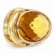 Anello - 18 carati Oro giallo - 19.80ct. tw. Topazio