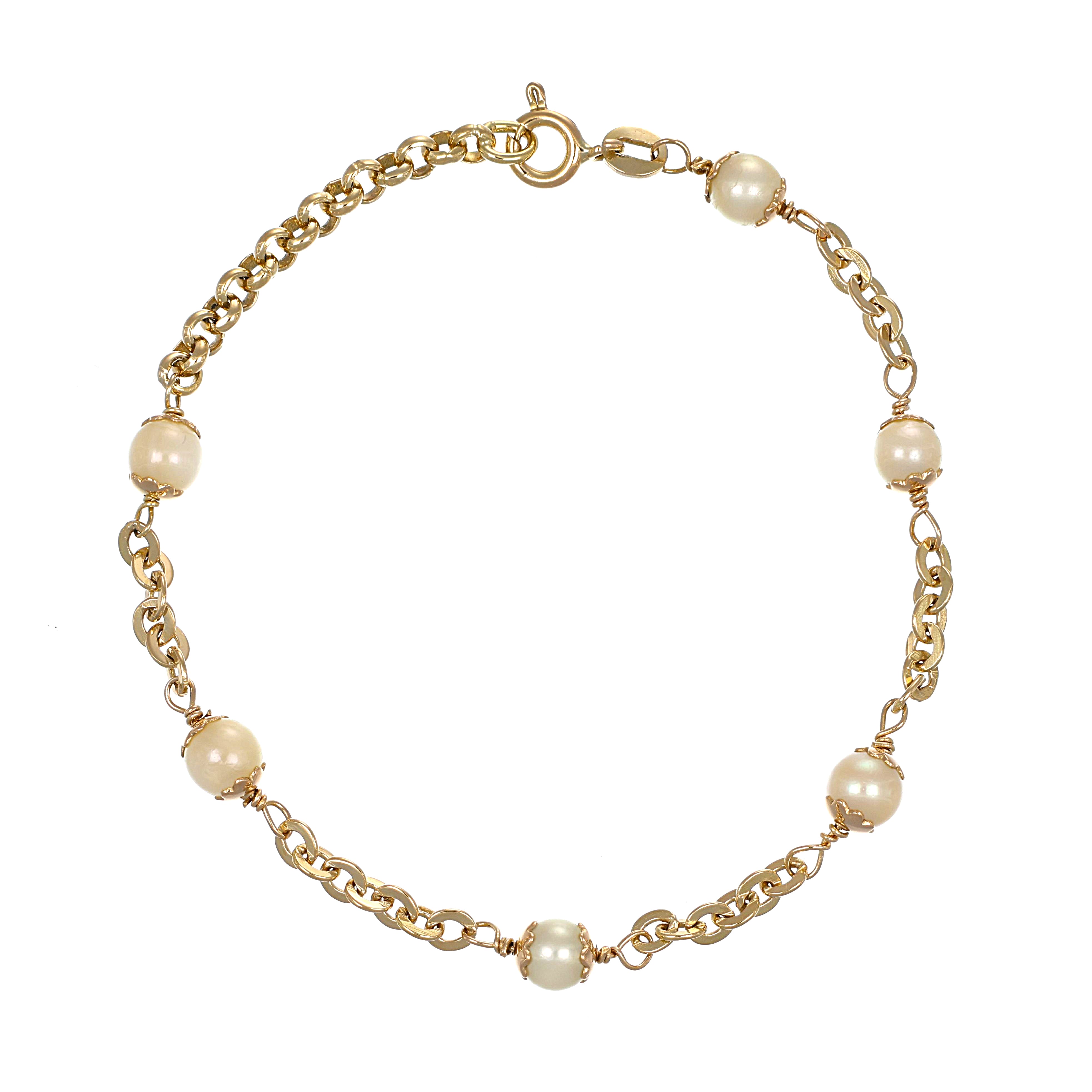 Bracciale - 18 carati Oro giallo - Perla