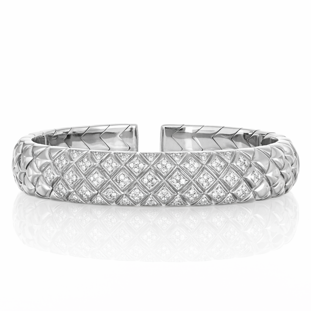 Bracciale - 18 carati Oro bianco - 1.00ct. tw. Diamante (Naturale)