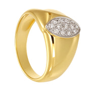 Anello - 18 carati Oro bianco, Oro giallo - 0.20ct. tw. Diamante (Naturale)