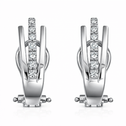 Orecchini - 18 carati Oro bianco - 0.14ct. tw. Diamante (Naturale)