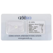 1 pcs Diamante (Naturale) - 0.40 ct - Rotondo - G - IF - GEM-TECH Istituto Gemmologico