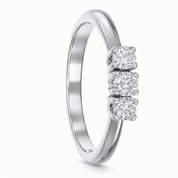 Anello - 18 carati Oro bianco - 0.54ct. tw. Diamante (Naturale)