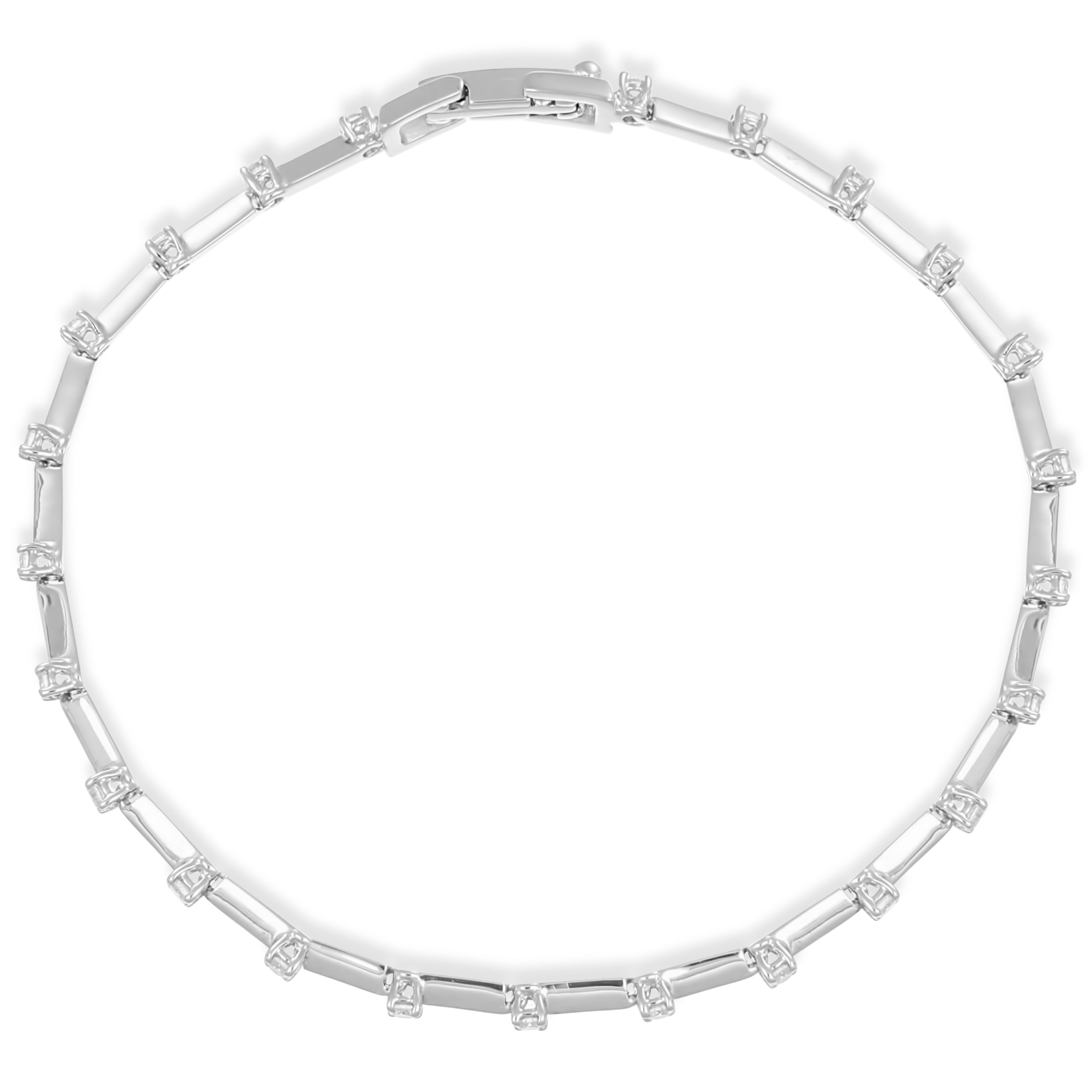 Bracciale Oro bianco, Diamanti 0.72 Ct - 18 carati