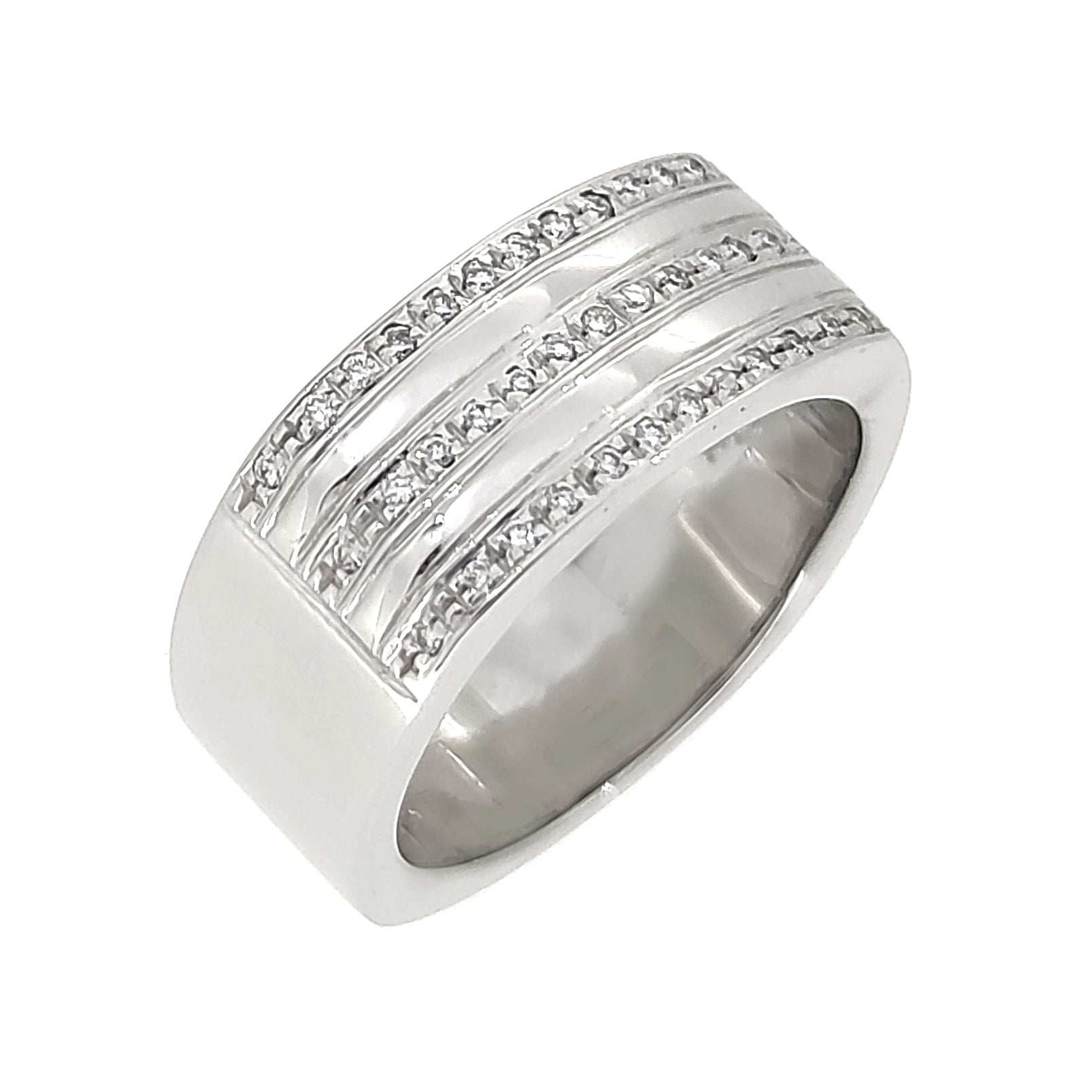 Anello - 18 carati Oro bianco - 0.195ct. tw. Diamante (Naturale) - Made in Italy - Handmade