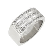 Anello - 18 carati Oro bianco - 0.195ct. tw. Diamante (Naturale) - Made in Italy - Handmade
