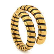 Anello - 18 carati Acciaio, Oro giallo