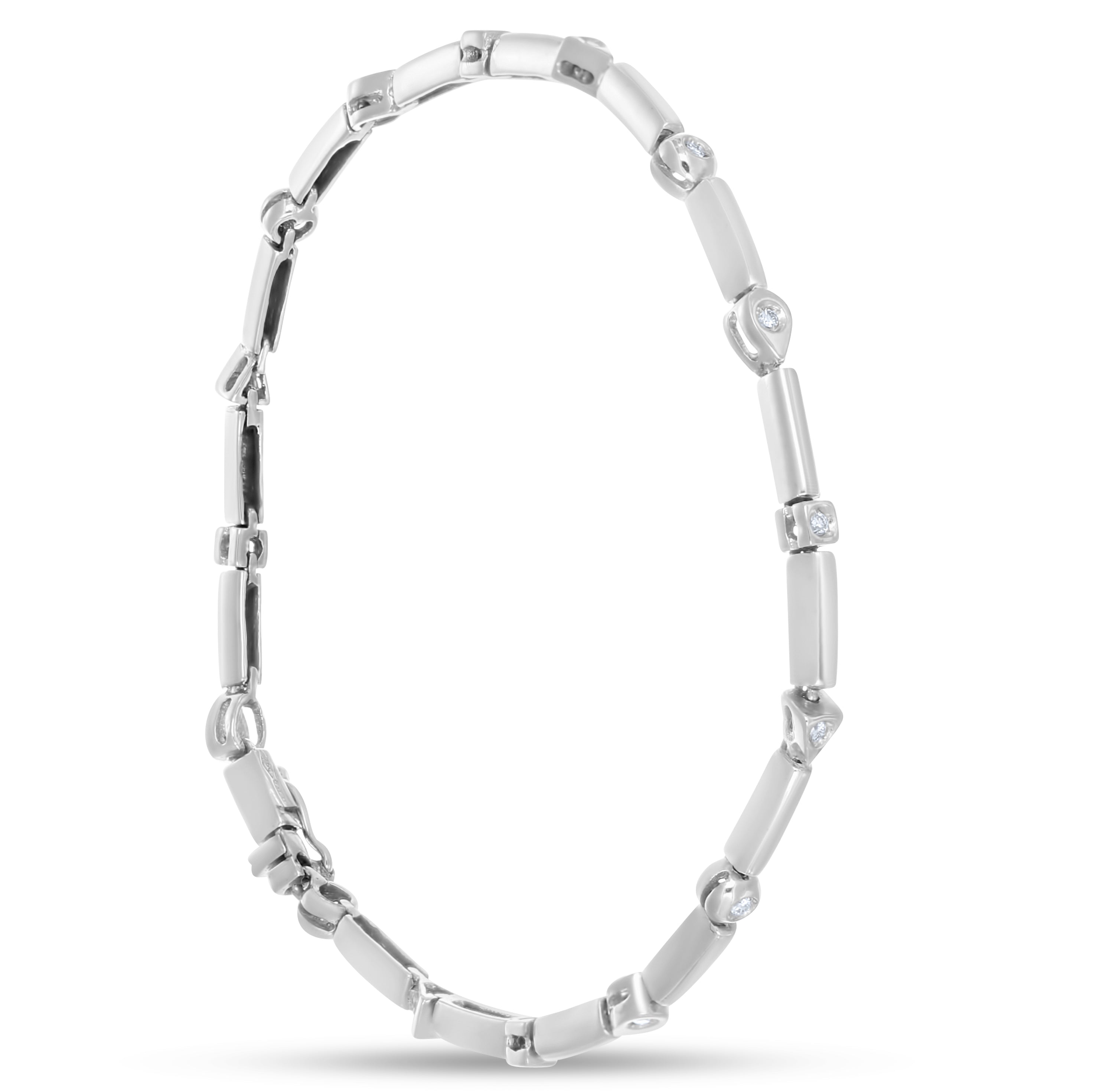 Bracciale - 18 carati Oro bianco - 0.24ct. tw. Diamante (Naturale)