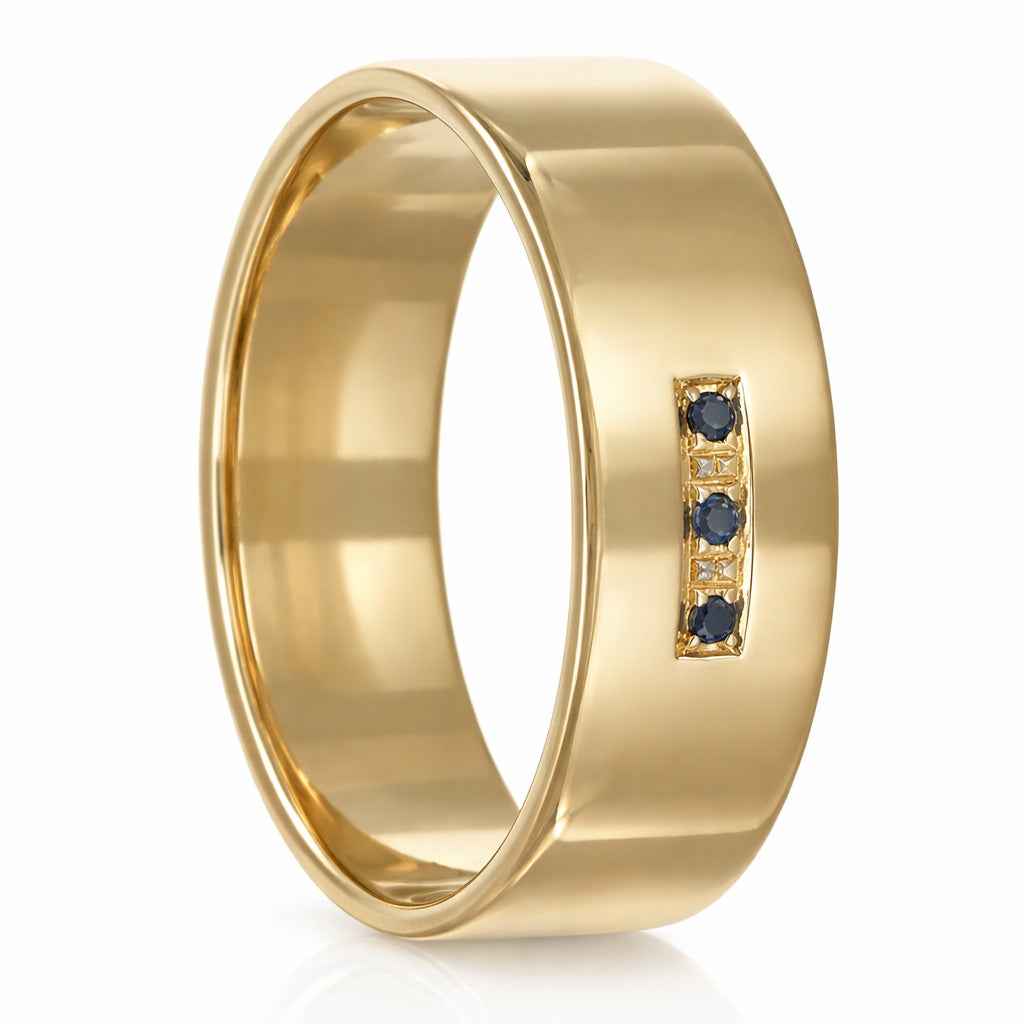 Anello da uomo in oro giallo 18 carati