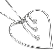 Collana - 18 carati Oro bianco Diamante 0.075 ct tw