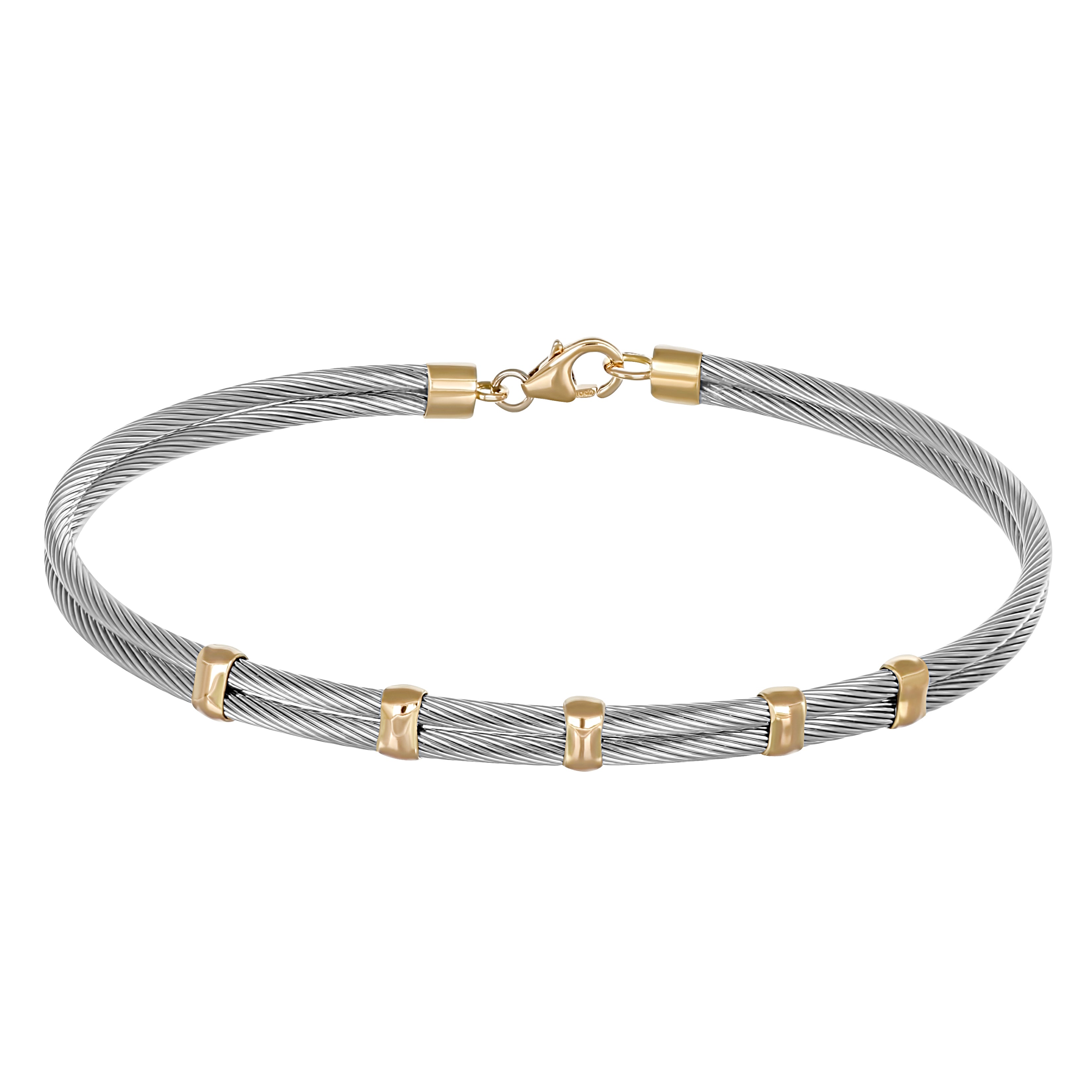 Bracciale - 18 carati Acciaio, Oro giallo