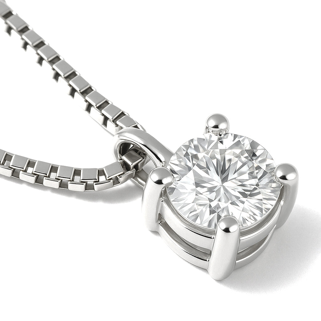 Collana con ciondolo - 18 carati Oro bianco - 0.26ct. tw. Diamante (Naturale)